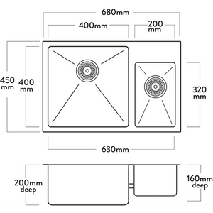 Mercer DV502-R Hampton 1 1/2 Bowl with Tap Ledge Stainless Steel Kitchen Sink | Right Hand