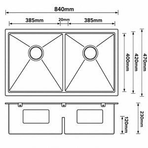 Mercer Workstation Sinks | Double Bowl