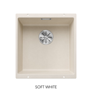 Blanco Subline 400-U Soft White Silgranit undermount single bowl kitchen sink