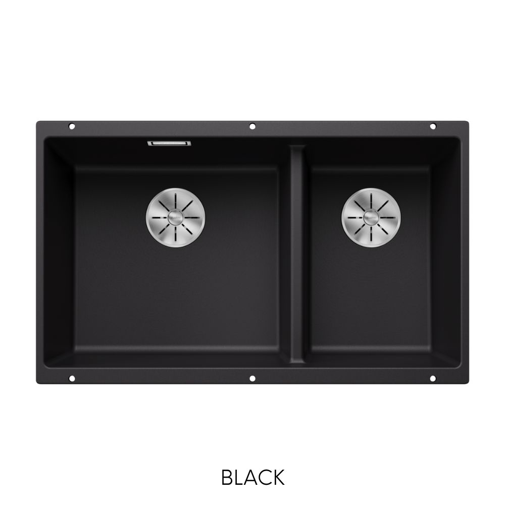 Blanco Subline 430/270-U Black Silgranit undermount double bowl kitchen sink