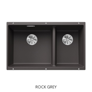 Blanco Subline 430/270-U Rock Grey Silgranit undermount double bowl kitchen sink
