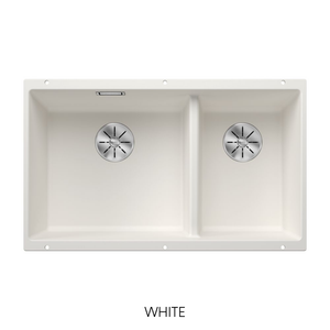 Blanco Subline 430/270-U White Silgranit undermount double bowl kitchen sink