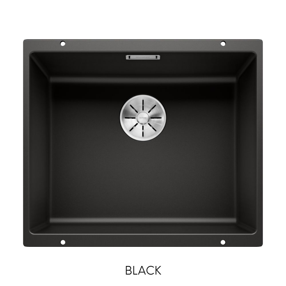 Blanco Subline 500-U Black Silgranit undermount single bowl kitchen sink