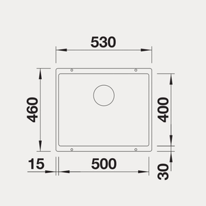 Blanco 500-U Silgranit undermount single bowl kitchen sink specifications