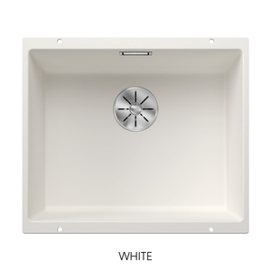 Blanco Subline 500-U White Silgranit undermount single bowl kitchen sink