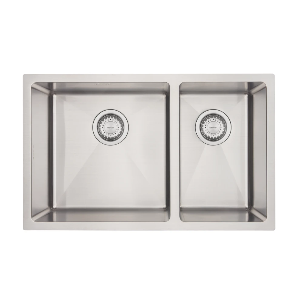 Mercer DV201-R Bristol 1 1/2 Bowl Stainless Steel Kitchen Sink | Right Hand