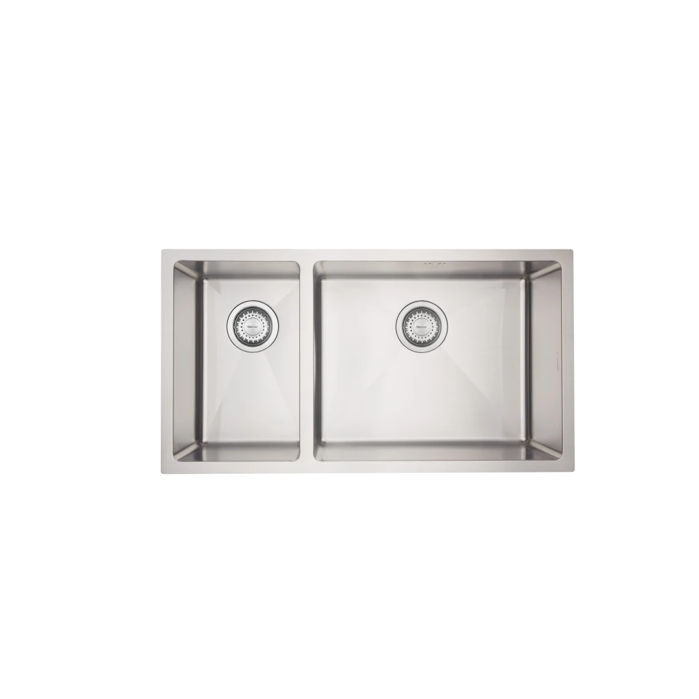 Mercer DV202-L Burlington 1 1/2 Bowl Stainless Steel Kitchen Sink | Left Hand