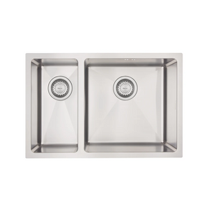 Mercer DV204-L Liverpool 1 1/4 Bowl Stainless Steel Kitchen Sink | Left Hand