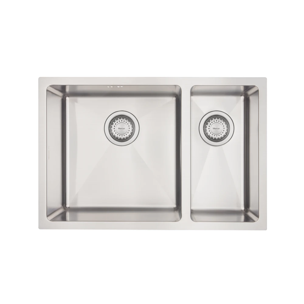 Mercer DV204-R Liverpool 1 1/4 Bowl Stainless Steel Kitchen Sink | Right Hand