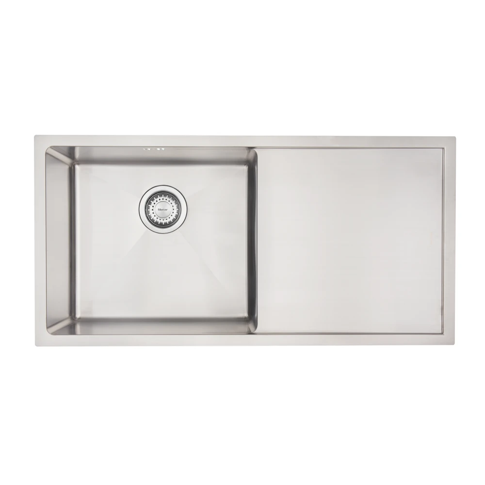 Mercer DV401-R Salford Single Bowl and Drainer Stainless Steel Kitchen Sink | Right Hand