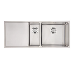 Mercer DV403-L Sheffield 1 1/2 Bowl and Drainer Stainless Steel Kitchen Sink | Left Hand