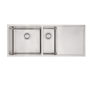Mercer DV403-R Sheffield 1 1/2 Bowl and Drainer Stainless Steel Kitchen Sink | Right Hand