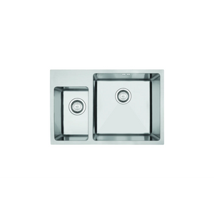Mercer DV502-L Hampton 1 1/2 Bowl with Tap Ledge Stainless Steel Kitchen Sink | Left Hand