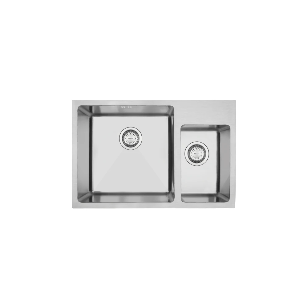Mercer DV502-R Hampton 1 1/2 Bowl with Tap Ledge Stainless Steel Kitchen Sink | Right Hand