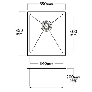 Mercer DV104 Kent Single Bowl Sink