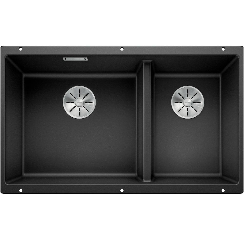 Blanco Silgranit Subline 430/270-U Double Bowl | Anthracite Black