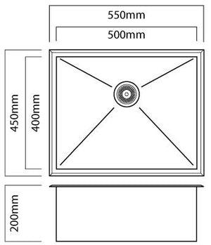 Mercer DV103 Sink | Hartford 500 x 400mm