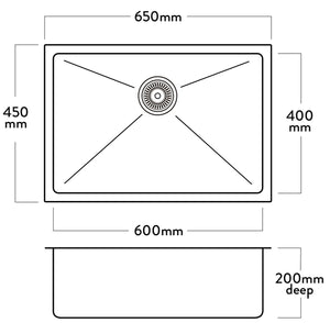 Mercer DV106 Sink | Chester 600 x 400mm