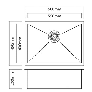 Mercer DV107 Sink | Derby 550 x 400mm