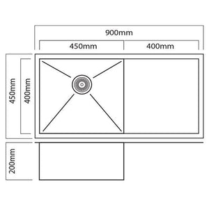 Mercer DV401-R Sink | Salford 450 x 400mm + Drainer